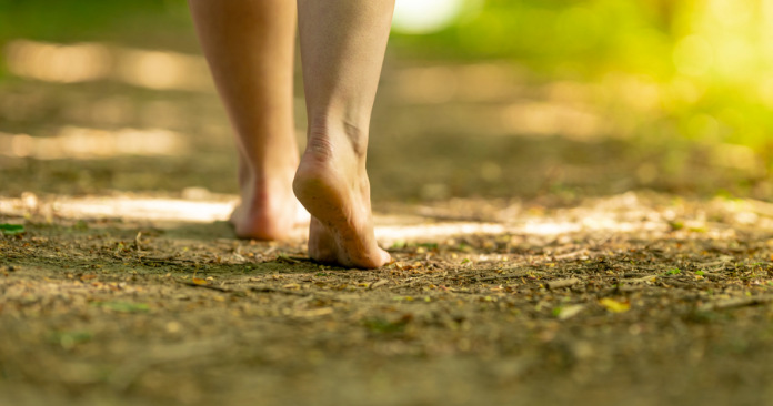 Go barefoot in the grass or in the dirt.