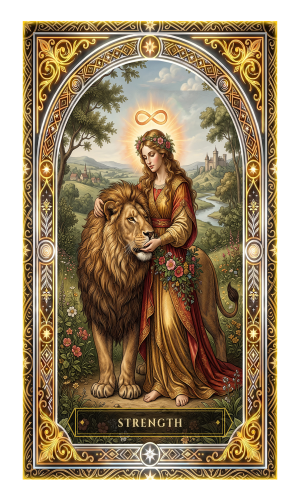 Strength tarot card