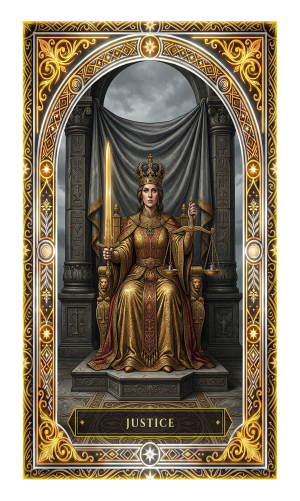 Justice tarot card