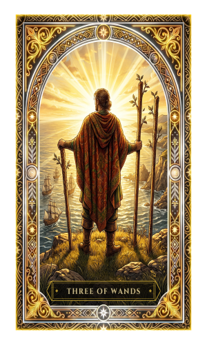 Three of Wands tarot card