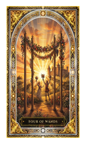 Four of Wands tarot card