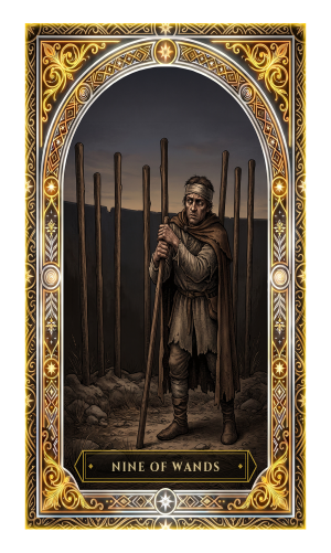Nine of Wands tarot card