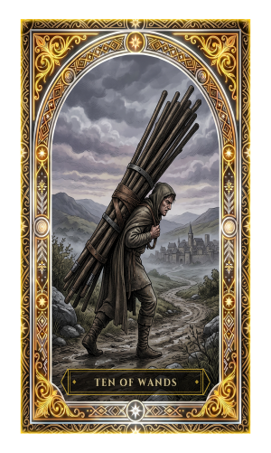 Ten of Wands tarot card