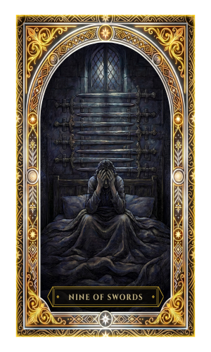 Nine of Swords tarot card