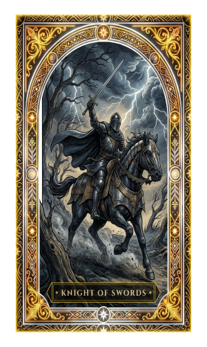 Knight of Swords tarot card