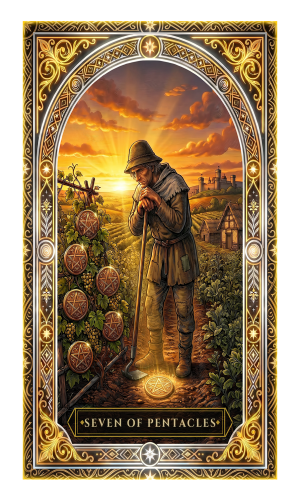 Seven of Pentacles tarot card
